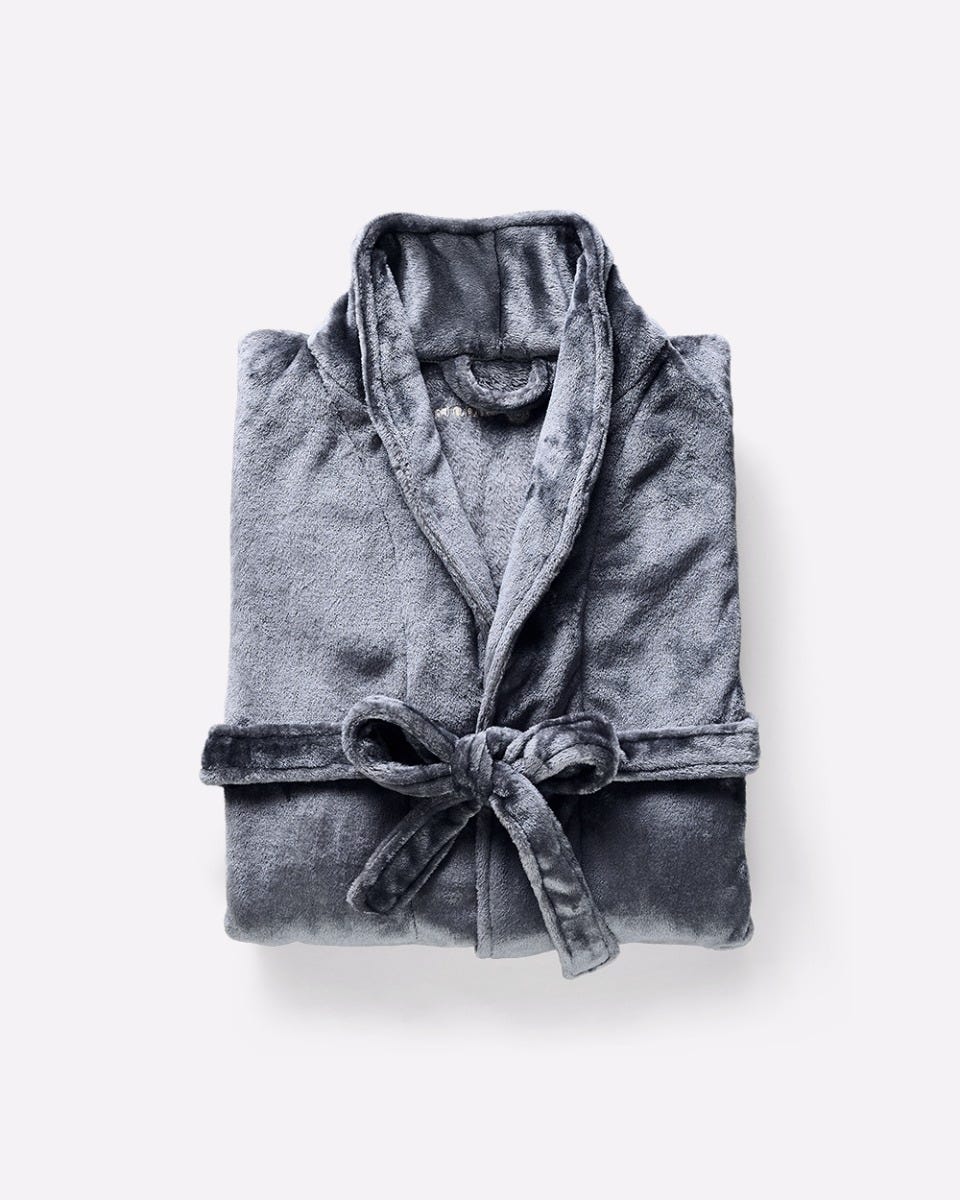 Grey fluffy discount dressing gown